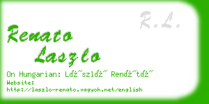 renato laszlo business card